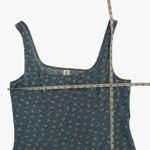 Nordstrom Abound Women's Princess Mini Dress in Floral Blue Size XL Preppy Glam - Picture 4 of 6